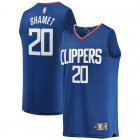 Camiseta Landry Shamet 20 Los Angeles Clippers Icon Edition Azul Hombre